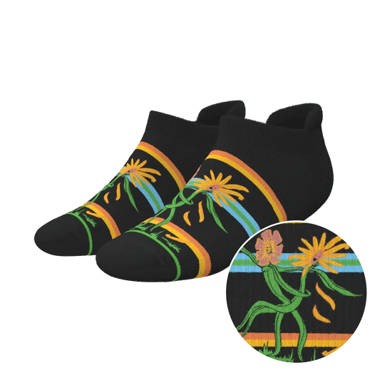 The Garden of Breedin | Naughty Floral Heel Hammock™ Ankle Socks