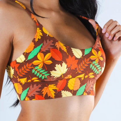 The Acorn Hoard | Fall Leaves Boob Hammock™ Scoop Bralette