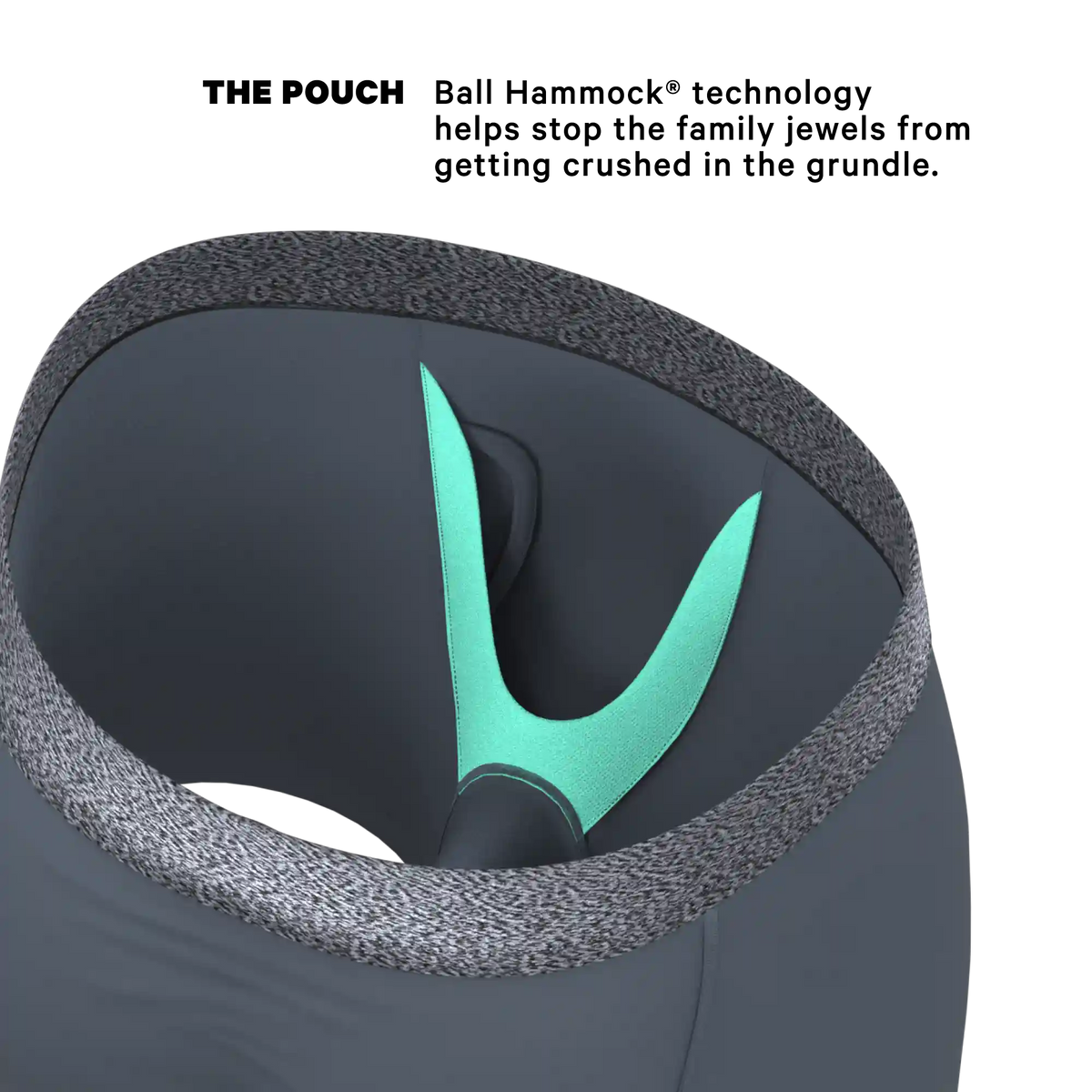 The Graphite | Tonal Grey Ball Hammock® Pouch Underwear With Fly