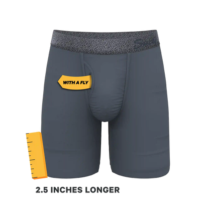 The Graphite | Tonal Grey Ball Hammock® Boxer - Long Leg
