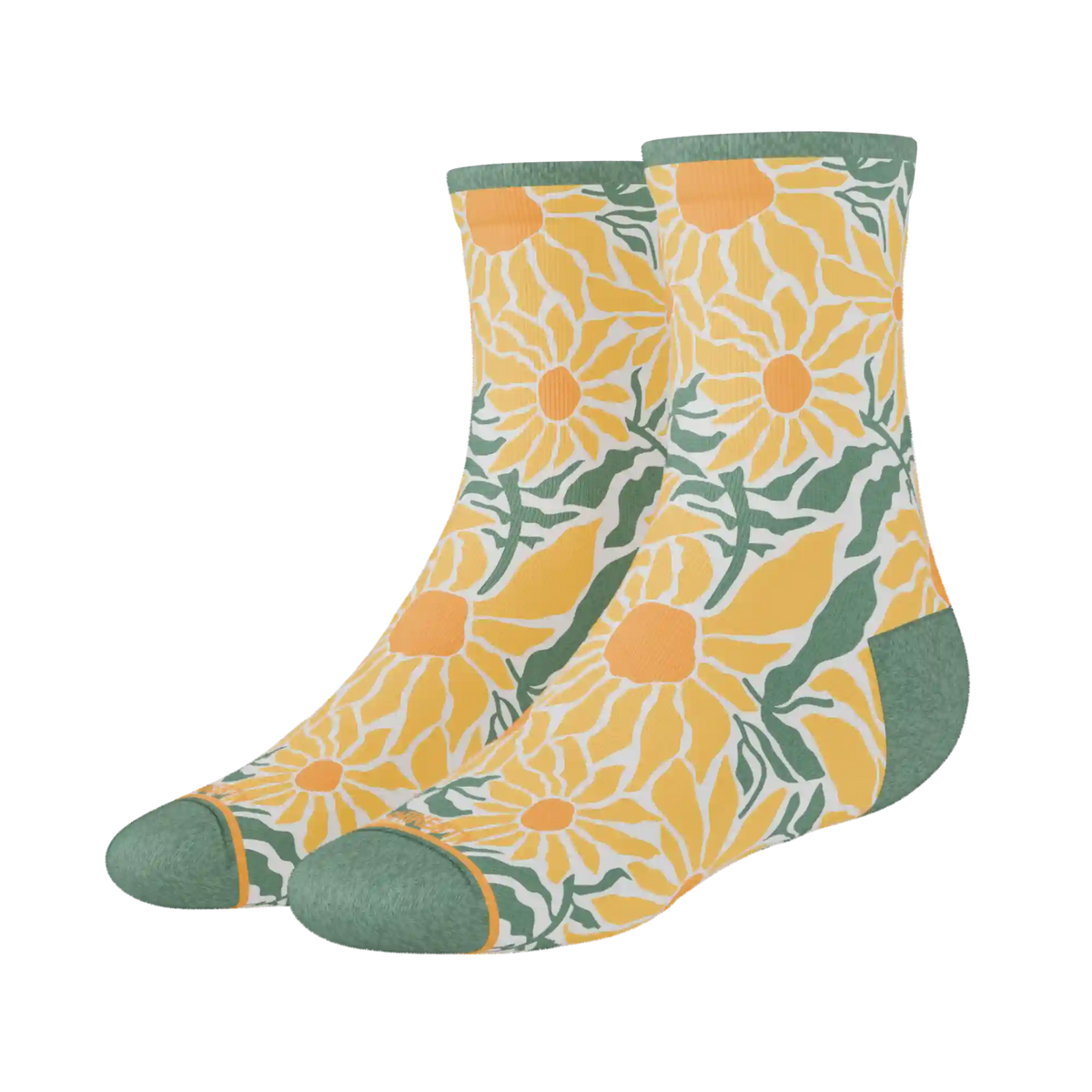 The June Bug | Sunflower Heel Hammock™ Quarter Crew Socks