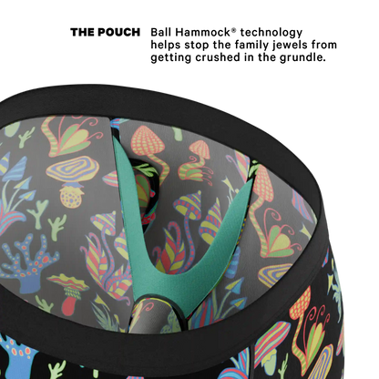 The Super Shroom | Neon Mushrooms Ball Hammock® Boxer - Long Leg