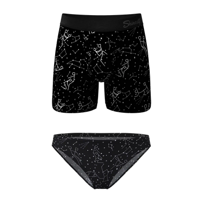 The Big Bang | Constellation Ball Hammock® Boxer With Fly and Bikini Matching Underwear Pack