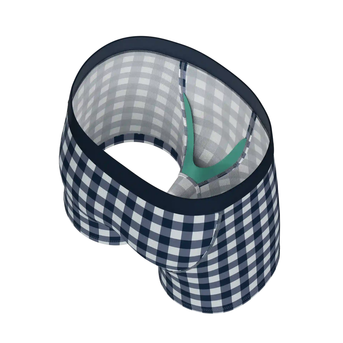 The Mad for Plaid | Navy Gingham Youth Boxer Briefs