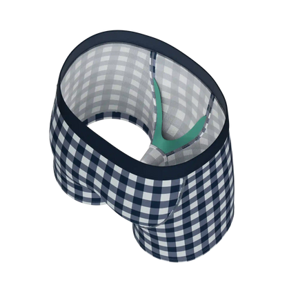 The Mad for Plaid | Navy Gingham Youth Boxer Briefs