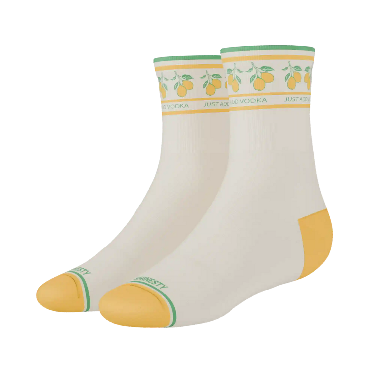 The Lemon Zest | Limoncello Heel Hammock™ Quarter Crew Socks