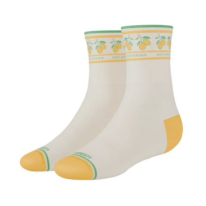 The Lemon Zest | Limoncello Heel Hammock™ Quarter Crew Socks