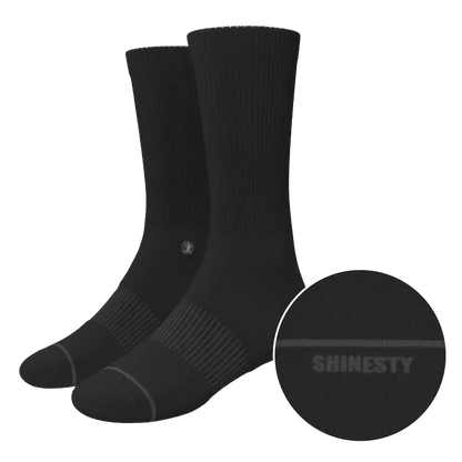 The Night Op | Plain Black Heel Hammock™ Crew Socks