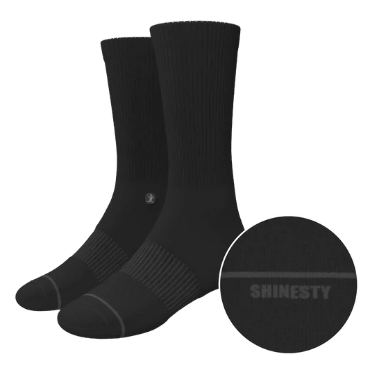 The Night Op | Plain Black Heel Hammock™ Crew Socks
