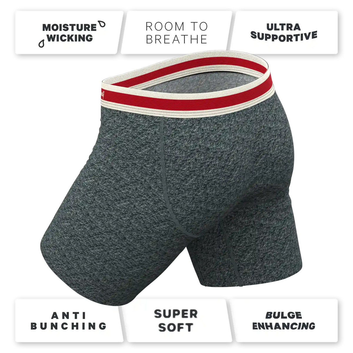 The Koala Camo | Heather Grey Ball Hammock® Boxer - Long Leg