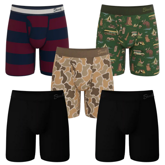 The Hide and Hunt | Long Leg Ball Hammock® Pouch Underwear With Fly 5 Pack
