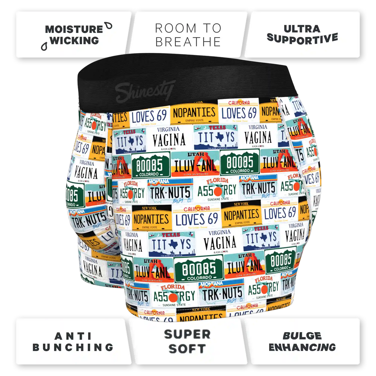 The DMV Catastrophe | License Plates Ball Hammock® Pouch Trunks Underwear