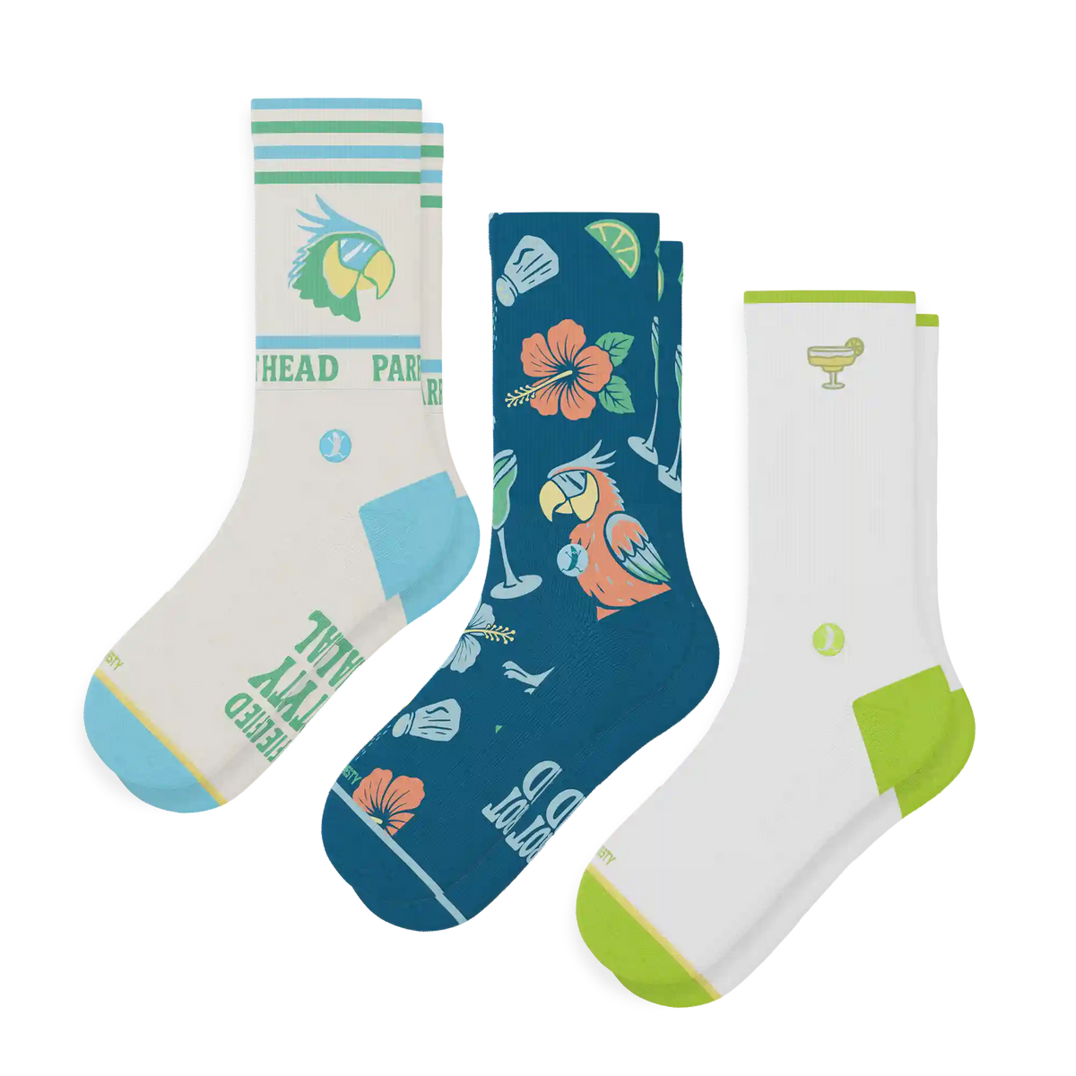 The Toes in the Sand | Heel Hammock™ Crew Socks 3 Pack