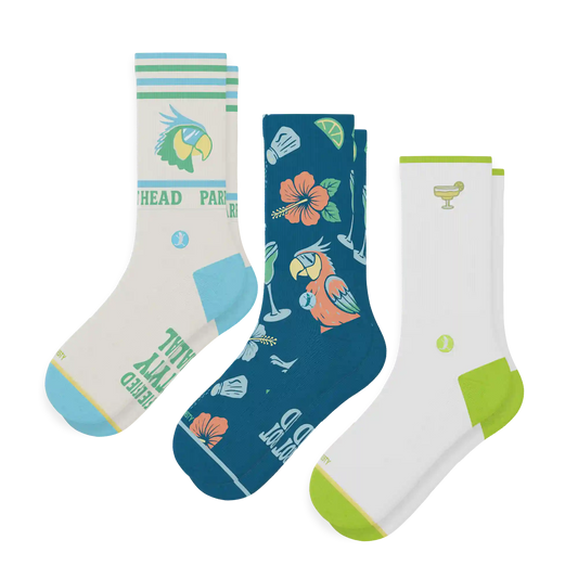 The Toes in the Sand | Heel Hammock™ Crew Socks 3 Pack