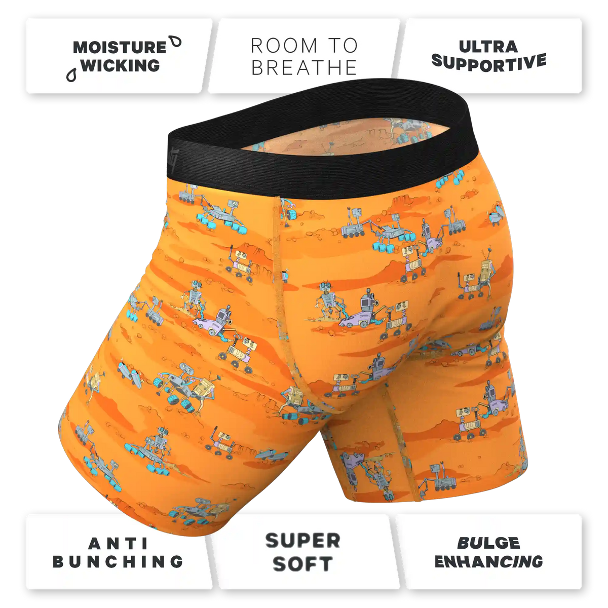 The Bend Rover | Space Robots Ball Hammock® Boxer - Long Leg