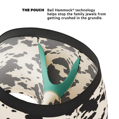 The Graze Escape | Cow Hide Fringe Ball Hammock® Pouch Underwear