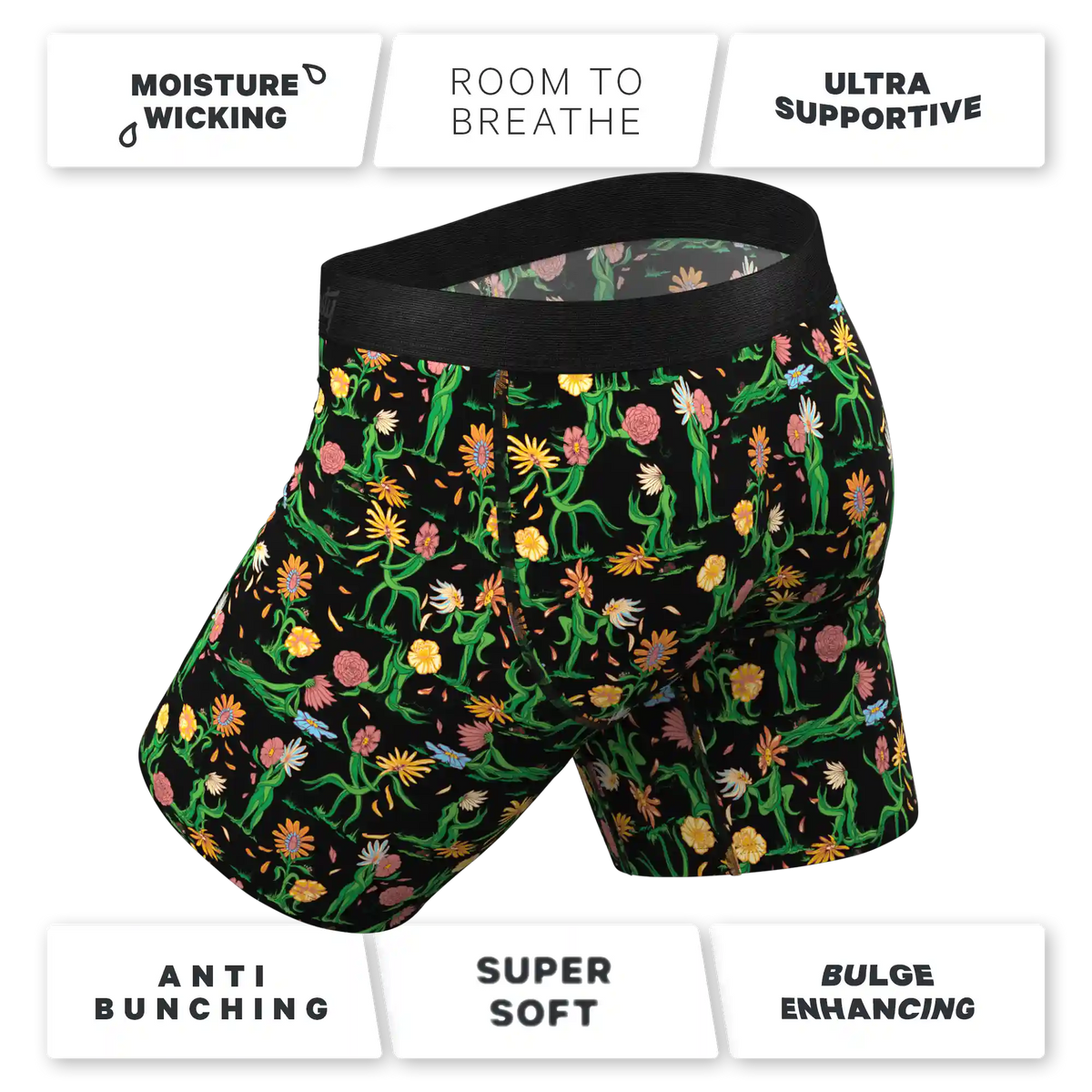 The Garden Of Breedin | Flower Print Ball Hammock® Boxer - Long Leg