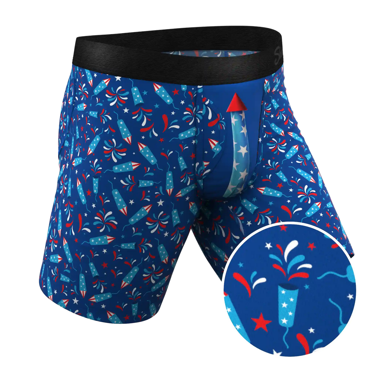 The Crotch Rocket | USA Firecracker Ball Hammock® Boxer - Long Leg