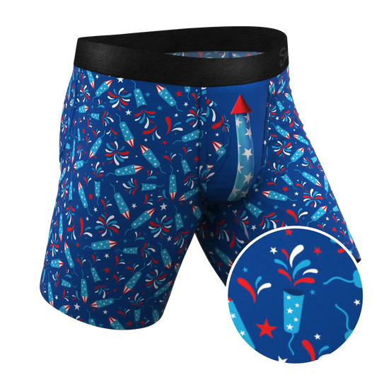 The Crotch Rocket | USA Firecracker Ball Hammock® Boxer - Long Leg