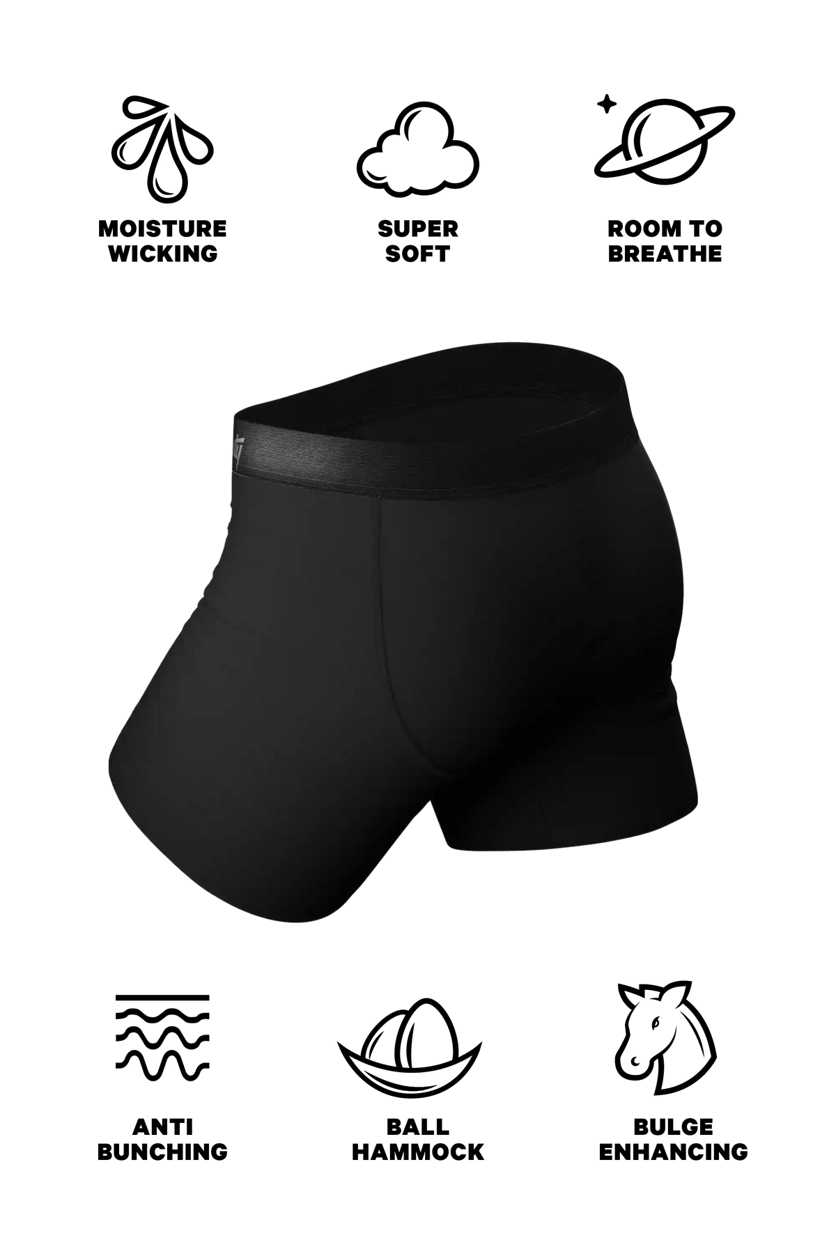 The Jack And Jane | Couples Matching Black Ball Hammock® Boxer and Cheeky Pack