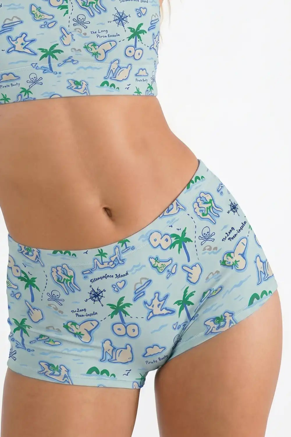 The Pirate's Booty | Naughty Map Modal Boyshort Underwear