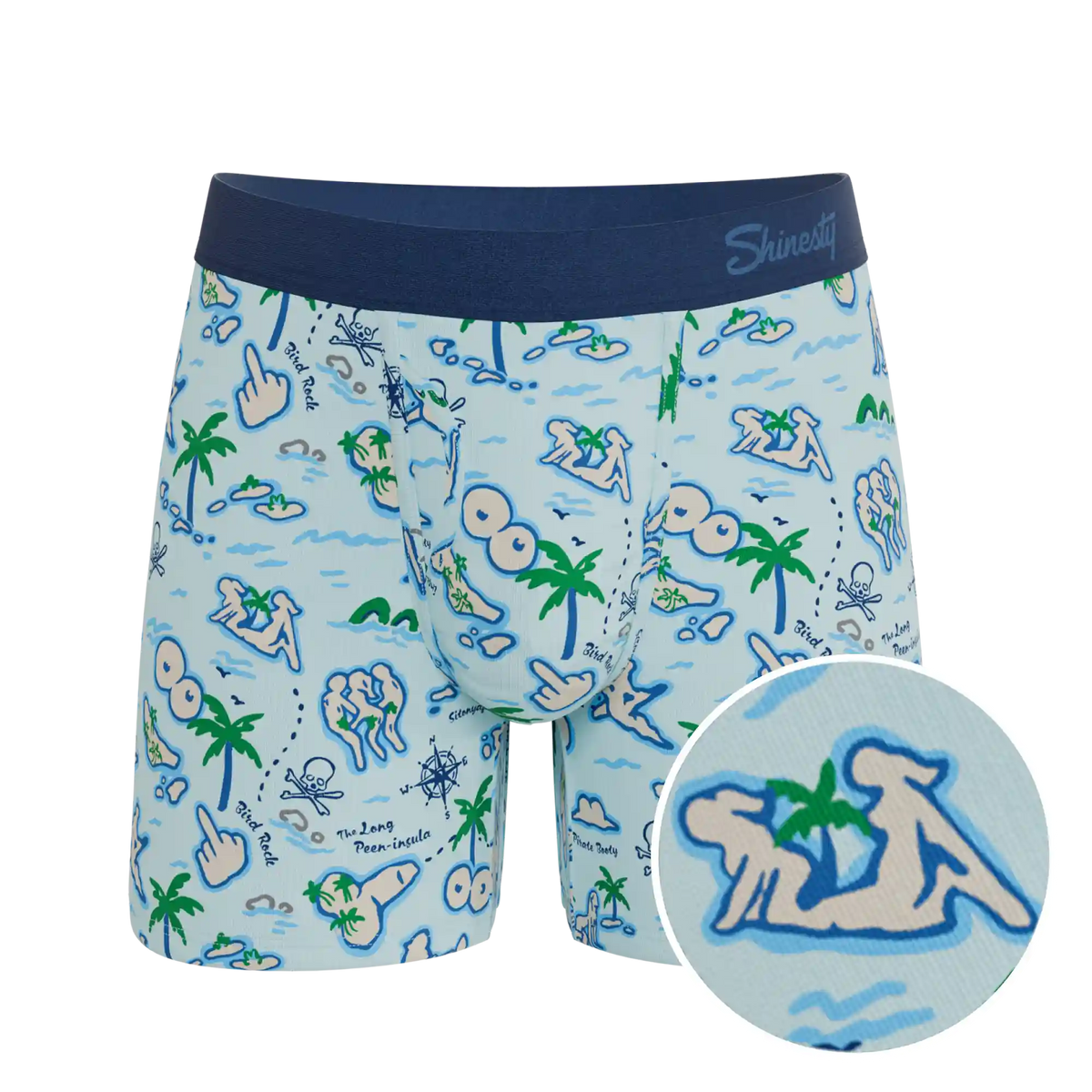 The Pirate's Booty | Naughty Map Ball Hammock® Pouch Underwear With Fly