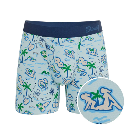 The Pirate's Booty | Naughty Map Ball Hammock® Pouch Underwear With Fly