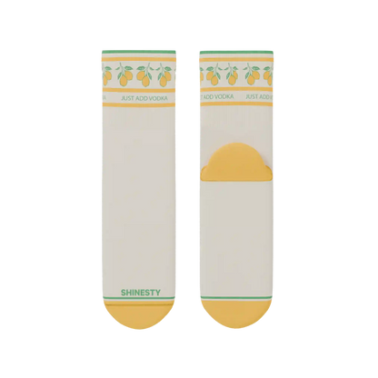 The Lemon Zest | Limoncello Heel Hammock™ Quarter Crew Socks