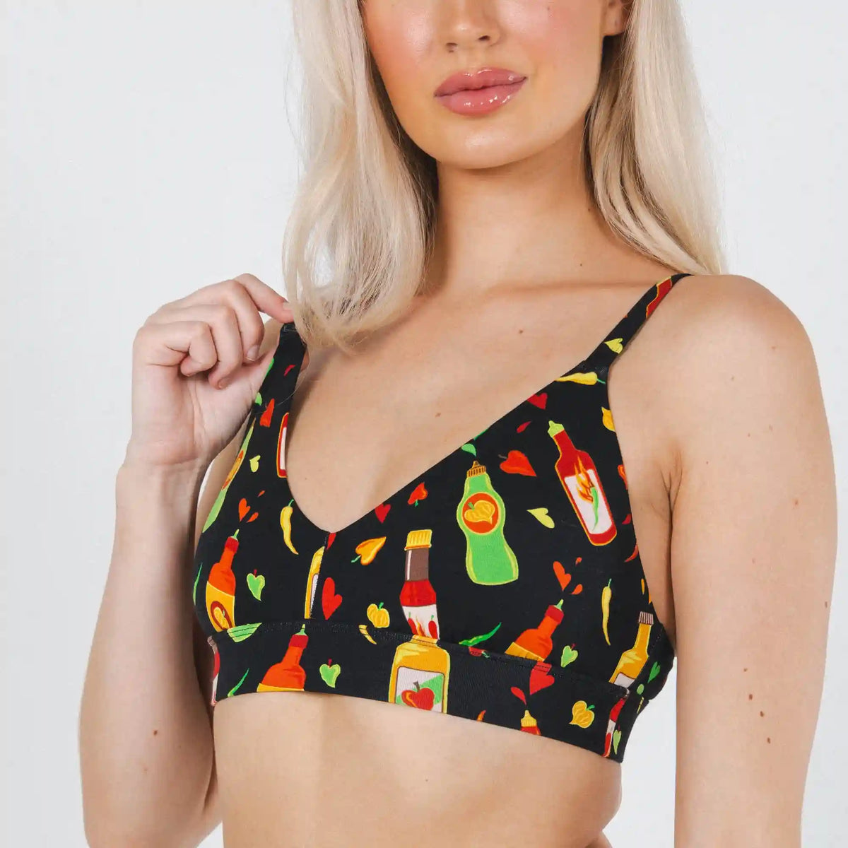 The Gotcha Sriracha | Hot Sauce Boob Hammock™ Plunge Bralette