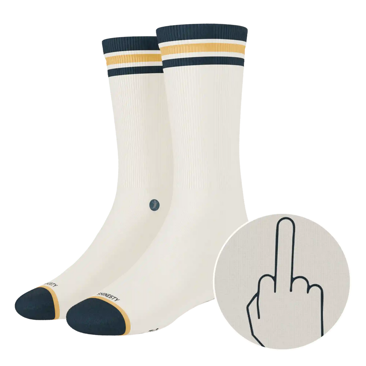 The Friendly Fire | Middle Finger Heel Hammock™ Crew Socks