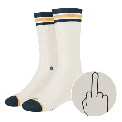 The Friendly Fire | Middle Finger Heel Hammock™ Crew Socks