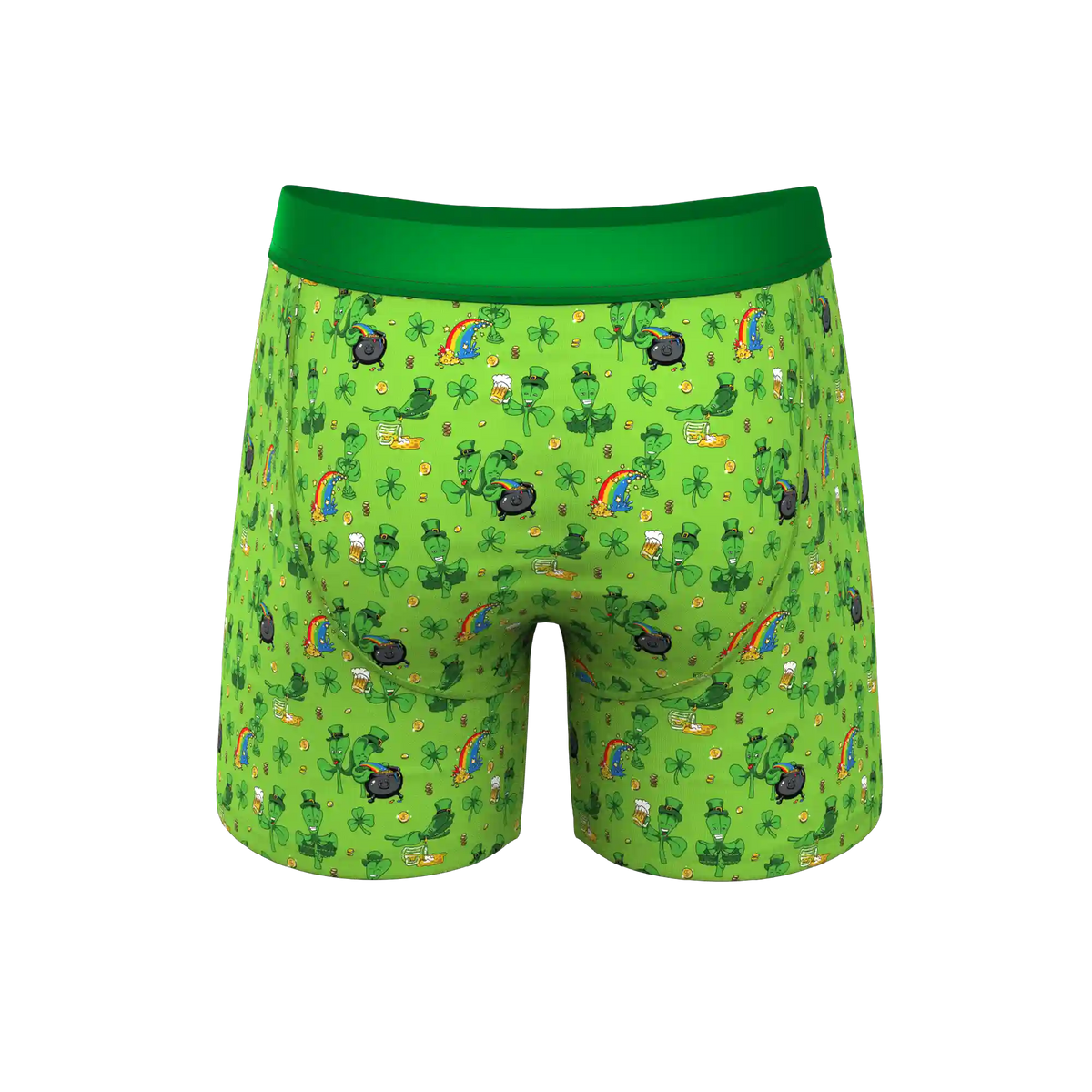 The 3 Leafs To The Wind | St Patricks Day Clovers Ball Hammock® Pouch Underwear With Fly
