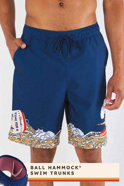 The Tidal Lager | Beer Surfer Ball Hammock® Pouch 8" Swim Trunks