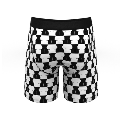 The Chest Mate | Checkered Ball Hammock® Boxer - Long Leg