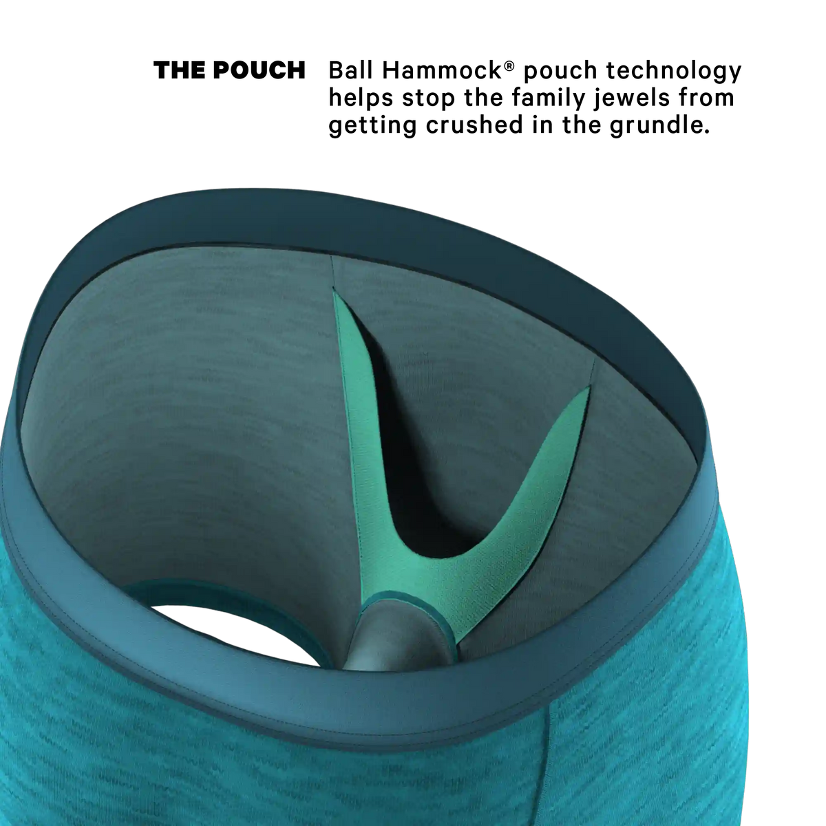 The Nerves of Teal | Teal Heather Ball Hammock® Pouch Underwear