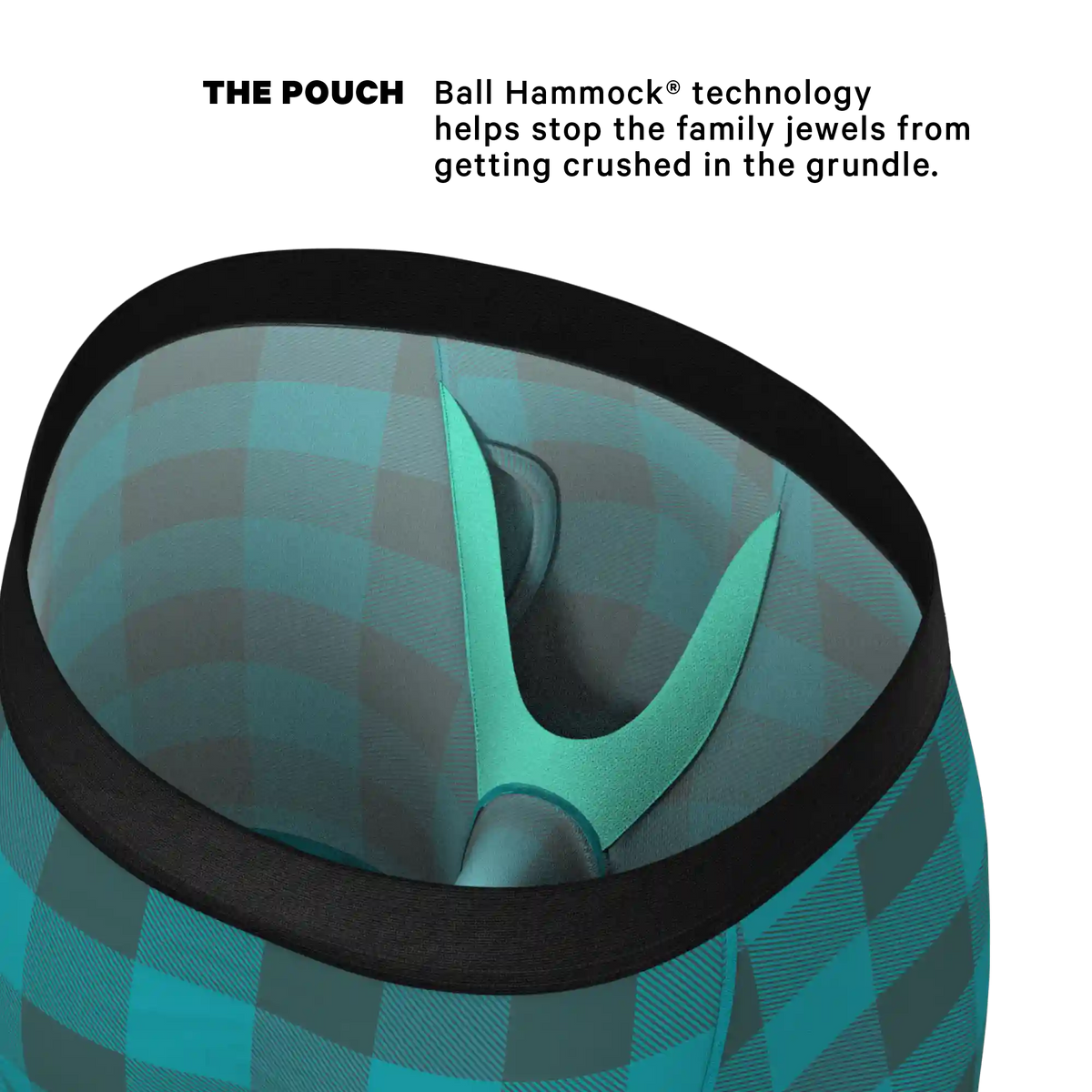 The Plaid And Simple | Green Buffalo Check Ball Hammock® Boxer - Long Leg
