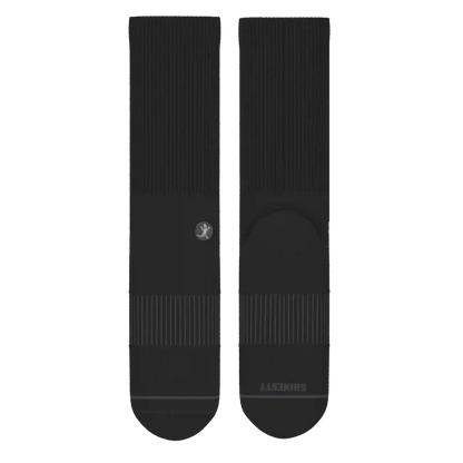The Night Op | Plain Black Heel Hammock™ Crew Socks