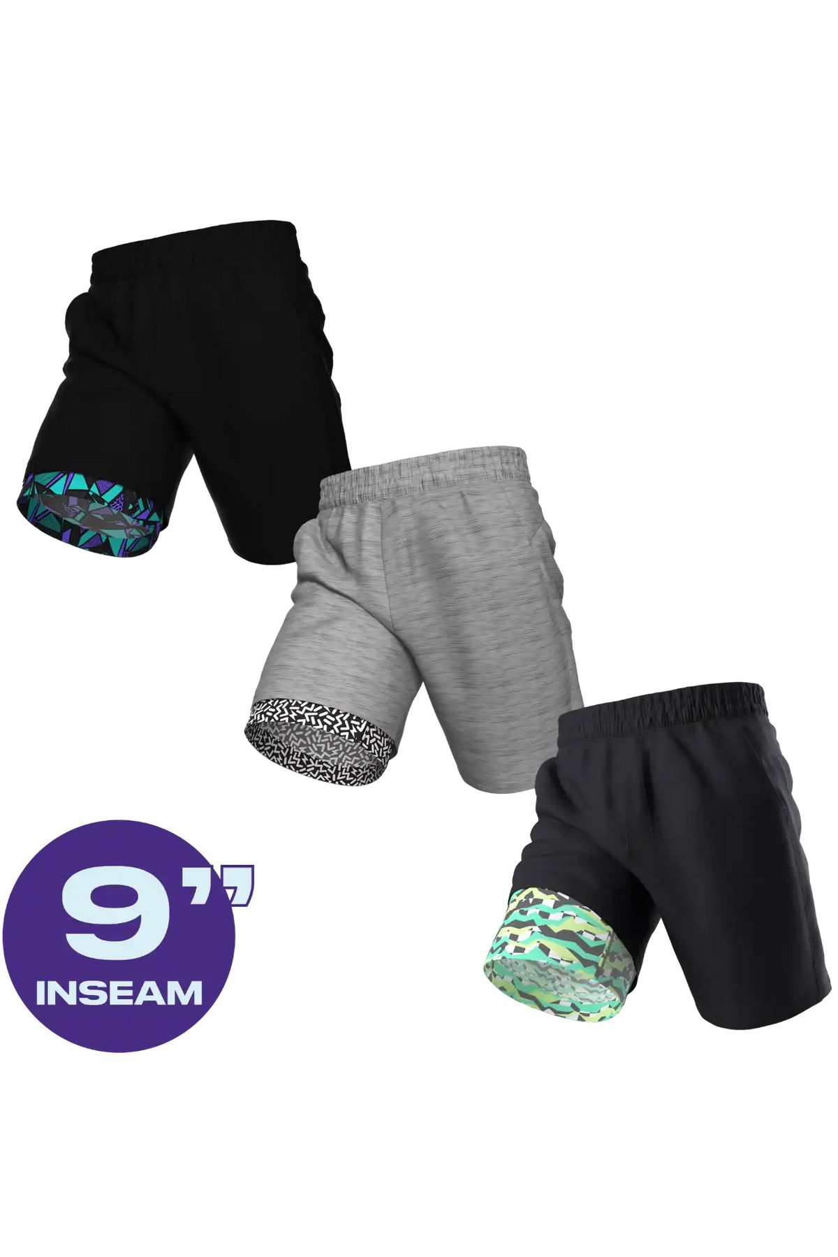 The Athlete | Ball Hammock® 9 Inch Athletic Shorts 3 Pack