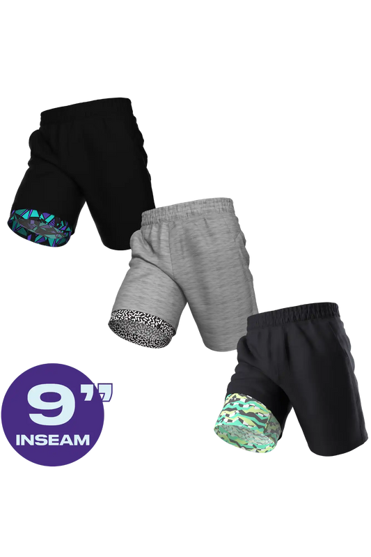 The Athlete | Ball Hammock® 9 Inch Athletic Shorts 3 Pack