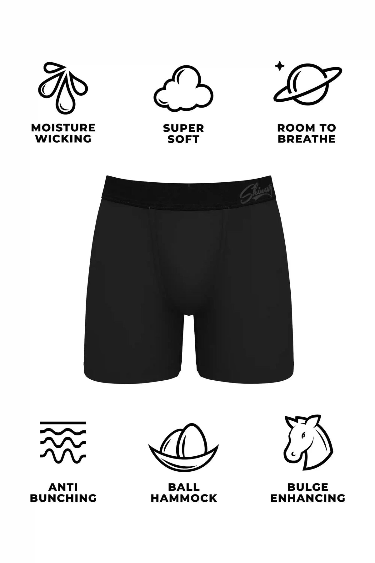The Threat Level Midnight | Black Father Son Ball Hammock® Pouch Underwear 2 Pack