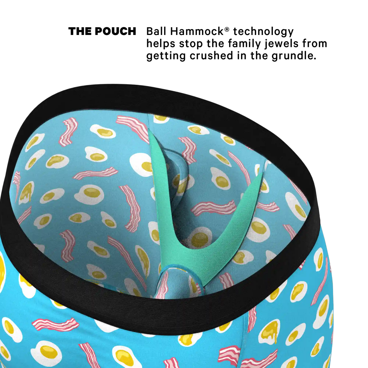 The Wakey Wakey | Eggs and Bacon Ball Hammock® Boxer - Long Leg