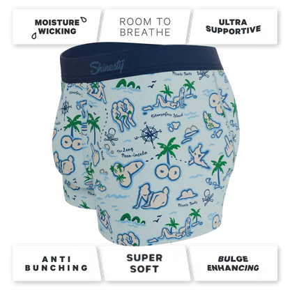 The Pirate's Booty | Naughty Map Ball Hammock® Pouch Trunks Underwear