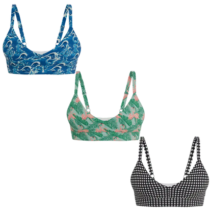 The Wet & Wild | Boob Hammock™ Plunge Bralette 3 Pack