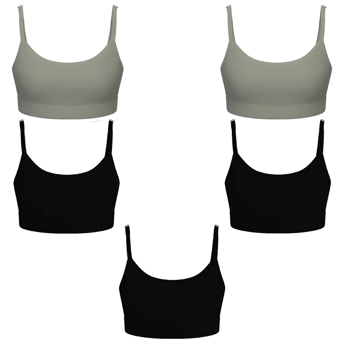 The Evergreen | Boob Hammock™ Scoop Bralette 5 Pack