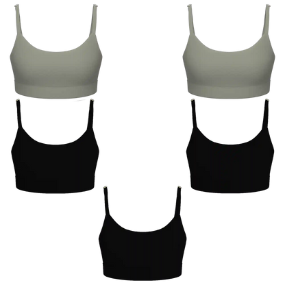 The Evergreen | Boob Hammock™ Scoop Bralette 5 Pack