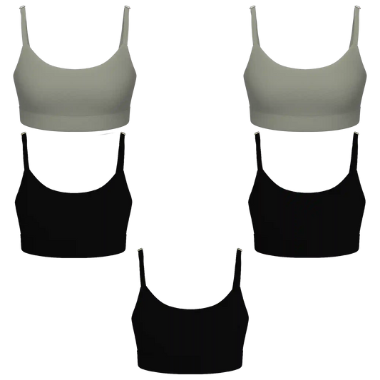 The Evergreen | Boob Hammock™ Scoop Bralette 5 Pack
