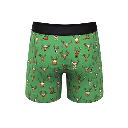 The Blitzened | Reindeer Beer Ball Hammock® Pouch Underwear With Fly