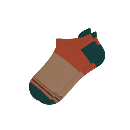 The Car Camper | Earth Tone Color Block Heel Hammock™ Ankle Socks