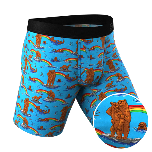 The Bear | Bear and Otter Rainbow Ball Hammock® Boxer - Long Leg