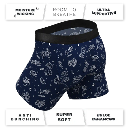 The Astrology Major | Glow in the Dark Astrological Signs Ball Hammock® Pouch Underwear With Fly